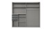 Schlafzimmer-Set >Tilburg< (5tlg. ) Schrank, Bett 188x92x210cm, Kommoden, Saharagrau, Abs. Grafit