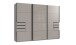 Schlafzimmer-Set >Tilburg< (5tlg.) Bett 168x92x210cm, Schrank, Kommoden, Saharagrau / Grafit