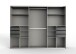 Schlafzimmer-Set >Tilburg< (5tlg.) Bett 168x92x210cm, Schrank, 2 Nachtkommoden, Sideboard, Grafit