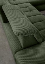 Polsterecke >Devland< Schlaffunktion, Stauraum, Cord moosgrün - 273x105x189cm (BxHxT)