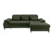 Polsterecke >Devland< Schlaffunktion, Stauraum, Cord moosgrün - 273x105x189cm (BxHxT)