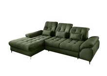 Polsterecke >Devland< Schlaffunktion, Stauraum, Cord moosgrün - 273x105x189cm (BxHxT)