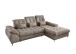 Polsterecke >Devland< Schlaffunktion, Stauraum, Cord grau-braun - 273x105x189cm (BxHxT)