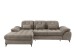 Polsterecke >Devland< Schlaffunktion, Stauraum, Cord grau-braun - 273x105x189cm (BxHxT)