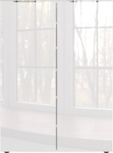 Schuhschrank >GW-GENOVA< 2 Türen, 5 Böden, Glas / Weiß - 87x120x40cm (BxHxT)