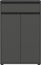 Badkommode >GW-LEMONT< Türen & Schublade mit Soft-Close, Graphit - 63x98x34cm (BxHxT)