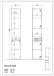 Hochschrank >GW-LEMONT< Türen und Schublade mit Dämpfung, Graphit - 33x181x34cm (BxHxT)