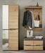 Garderoben-Set >Memphis< (3-teilig) Artisan Eiche Dekor / Graphit - 145x192x38 (BxHxT)