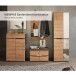 Garderoben-Set >Memphis< (3-teilig) Artisan Eiche Dekor / Graphit - 145x192x38 (BxHxT)