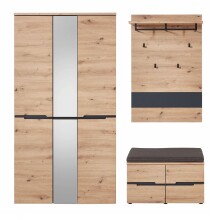 Garderoben-Set >Memphis< (3-teilig) Artisan Eiche...