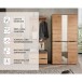Garderoben-Set >Memphis< (3-teilig) Artisan Eiche Dekor / Graphit - 185x192x38 (BxHxT)