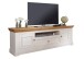 Wohnwand >WZ-0133< (2-teilig) weiss / eichefarbig - 268x177x42 (BxHxT)