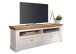 Wohnwand >WZ-0133< (3-teilig) weiss / eichefarbig - 278x214x42 (BxHxT)