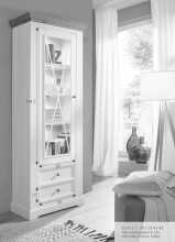 Wohnwand >WZ-0133< (4-teilig) weiss /  eichefarbig - 357x214x42 (BxHxT)