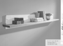 Wohnwand >WZ-0133< (4-teilig) weiss /  eichefarbig - 357x214x42 (BxHxT)
