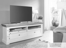 Wohnwand >WZ-0133< (3-teilig) weiss / eichefarbig - 248x214x42 (BxHxT)