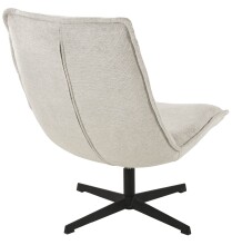 Relaxsessel >Aveiro< (2-teilig) inkl. Hocker, hellgrau, Webstoff - 69x94x91cm (BxHxT)