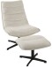 Relaxsessel >Aveiro< (2-teilig) inkl. Hocker, hellgrau, Webstoff - 69x94x91cm (BxHxT)