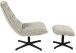 Relaxsessel >Aveiro< (2-teilig) inkl. Hocker, hellgrau, Webstoff - 69x94x91cm (BxHxT)