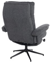 Relaxsessel >Olvera< (2-teilig) inkl. Hocker, anthrazit - 87x108x82 (BxHxT)
