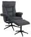 Relaxsessel >Olvera< (2-teilig) inkl. Hocker, anthrazit - 87x108x82 (BxHxT)