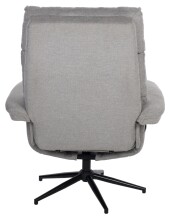 Relaxsessel >Zalea< (2-teilig) inkl. Hocker,  steingrau - 87x108x82 (BxHxT)