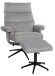 Relaxsessel >Zalea< (2-teilig) inkl. Hocker,  steingrau - 87x108x82 (BxHxT)