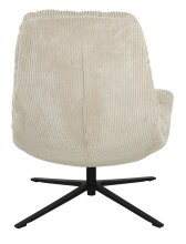 Relaxsessel >Porto< (2-teilig) inkl. Hocker, drehbar, Cord beige - 83x100x92 (BxHxT)