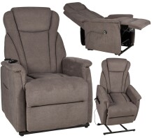 TV-Sessel >Toronto< 150kb, Aufstehhilfe, Relaxfunktion, dunkelbraun - 76x82x93cm (BxHxT)