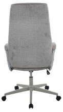 Chefsessel >Marinus< ergonomisch, Wippmechanik,  grau, Webstoff - 64x111x64cm (BxHxT)