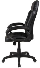 Chefsessel >Joris< ergonomisch, Wippmechanik, schwarz - 61x109x61cm (BxHxT)