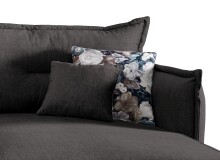Polsterecke >Launce< verstellbare Armlehnen, Zierkissen, Anthrazit - 255x94cm (BxH)