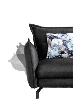 Polsterecke >Launce< verstellbare Armlehnen, Zierkissen, Anthrazit - 255x94cm (BxH)