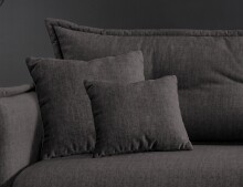 Polsterecke >Launce< verstellbare Armlehnen, Zierkissen, Anthrazit - 255x94cm (BxH)
