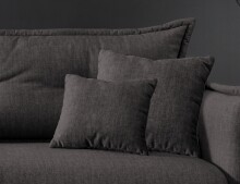 Polsterecke >Launce< verstellbare Armlehnen, Zierkissen, Anthrazit - 255x94cm (BxH)