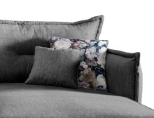 Polsterecke >Launce< verstellbare Armlehnen, Zier-Wendekissen, asche - 255x94x180cm (BxHxT)