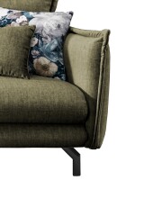 Polstergarnitur >Launce< verstellbare Armlehnen, Zier-Wendekissen, grün - 255x94x180cm (BxHxT)