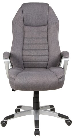 Chefsessel >Dirk< Federkern,  dunkelgrau, Webstoff - 66x116x66cm (BxHxT)