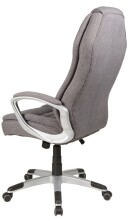 Chefsessel >Dirk< Federkern,  dunkelgrau, Webstoff - 66x116x66cm (BxHxT)