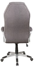 Chefsessel >Dirk< Federkern,  dunkelgrau, Webstoff - 66x116x66cm (BxHxT)