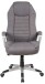 Chefsessel >Dirk< Federkern,  dunkelgrau, Webstoff - 66x116x66cm (BxHxT)
