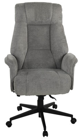 Chefsessel >Otto< 150 kg belastbar, grau, Webstoff - 74x122x74cm (BxHxT)