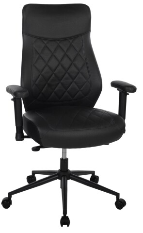 Bürostuhl >Homepro< Rautensteppung, schwarz, Mikrofaser - 67x109x67cm (BxHxT)