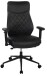 Bürostuhl >Homepro< Rautensteppung, schwarz, Mikrofaser - 67x109x67cm (BxHxT)
