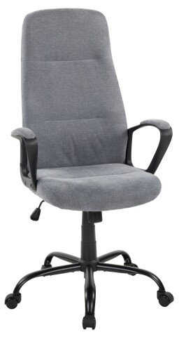 Chefsessel >Merlin< ergonomisch, kieselgrau, Webstoff - 64x111x64cm (BxHxT)
