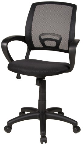Bürostuhl >Tom< atmungsaktive, ergonomisch, schwarz, Netzstoff - 60x92x60cm (BxHxT)
