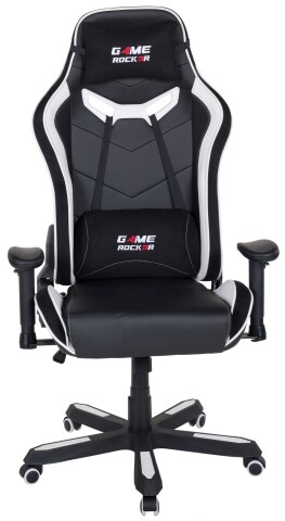 Gaming-Stuhl >Game-Rocker< 150kg belastbar, in schwarz / weiß - 72x128x72 (BxHxT)