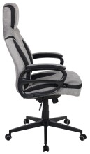 Chefsessel >Sandro< ergonomisch, grau / schwarz, Webstoff - 66x117x66cm (BxHxT)