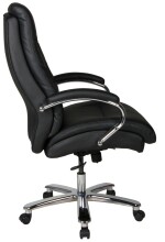 Chefsessel >Federico< bis 180kg belastbar, Taschenfederkern, schwarz - 81x113x81cm (BxHxT)