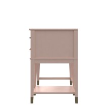 Schreibtisch >Bendik< 2 Schubladen, Rot, MDF/Kautschukholz/Metall - 115x77x49cm (BxHxT)